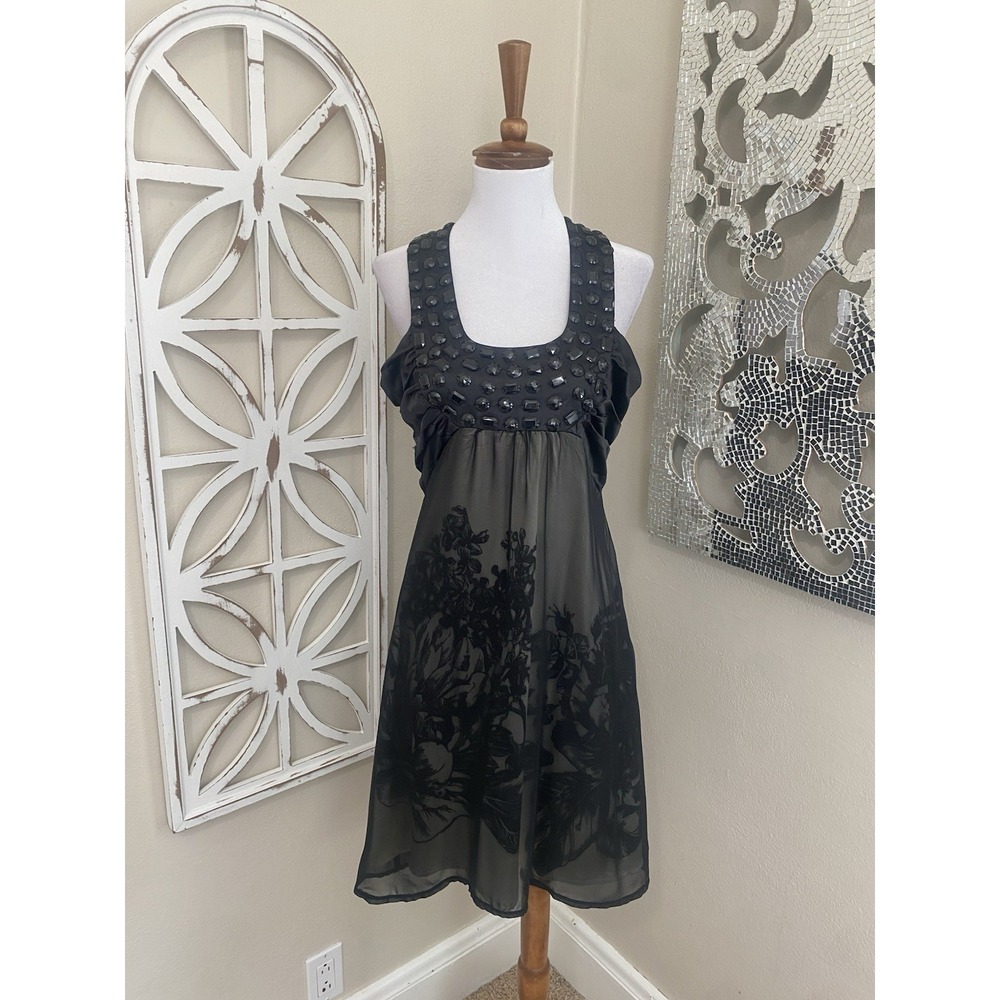 Vintage Y2K 123 Dress Size large Bead Embellished whimsigoth grunge witchy Dress